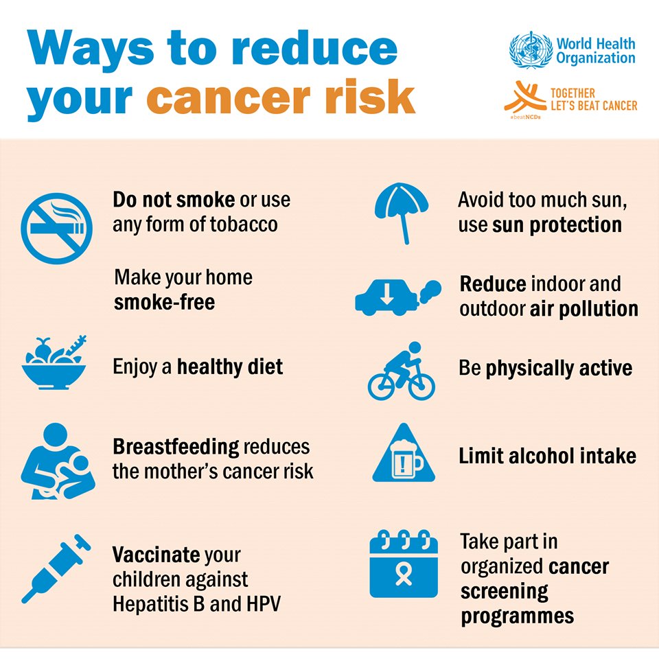 Ways to reduce cancer