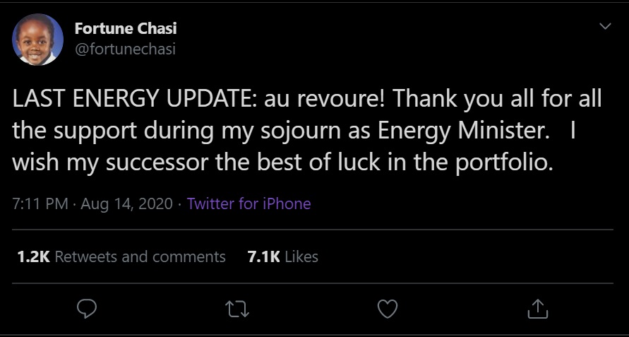 last energy update Fortune Chasi