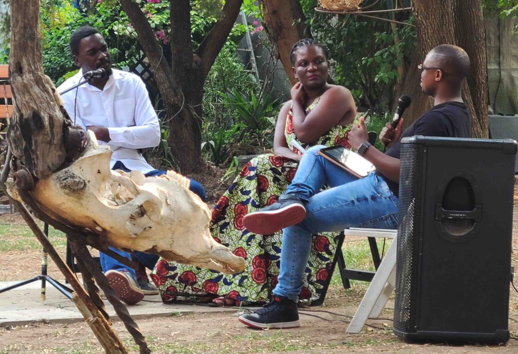 Tawanda Zanamwe
in conversation with Bongani Luthuli and Sumili Kipenda Harare Open Book Festival
