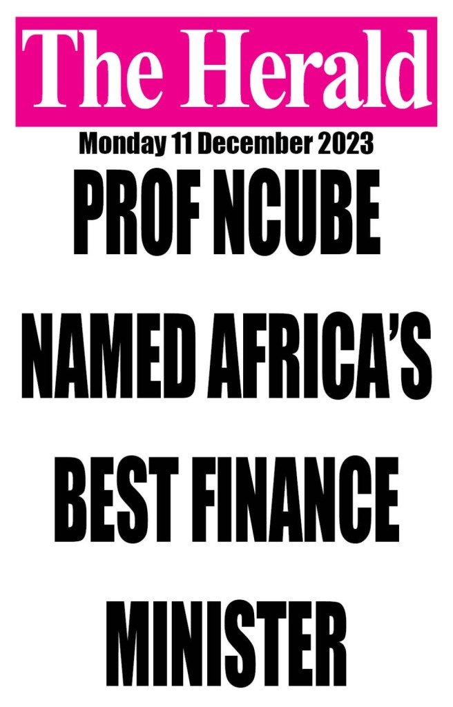 Prof Ncube named Africa's Best Finance Minister
